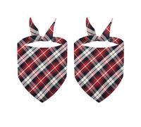 TIANQUXNGI Reversible Pet Bandana Festival Costume Dogs Party Neck Scarf Collar Holiday Dress Up Dogs Checkered Neckerchief 2PCS
