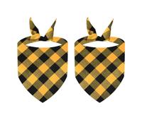 TIANQUXNGI Reversible Pet Bandana Festival Costume Dogs Party Neck Scarf Collar Holiday Dress Up Dogs Checkered Neckerchief 2PCS