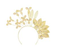 TIANQUXNGI Shining Flower Leaf Vine Hairhoop for Bride Ethnic Malay Wedding Tiaras Shimmering Hair Vine Hairband for Formal Event
