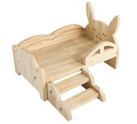 TIANQUXNGI Small Animal Bed with Stair for Hamster Resting Platform Entertainment Toy Cage Decors for Small Pet GuineaPigs