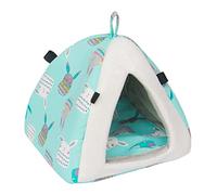 TIANQUXNGI Small Animal House Soft Bed Detachable 2-Sided Pad Hideout Toy for Ferret Parrot Hamster Rat Playing Swinging Cage Decor