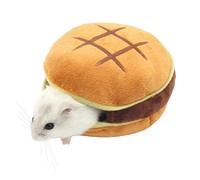 TIANQUXNGI Small Animal Soft Bed Warm Hideouts Burgers Shape Toy Cute House Cage Decors for Hamsters Small Pet Playing