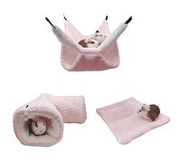TIANQUXNGI Soft Cushion for Small Animal Nest Plush Snuggle Hut Warm Hammock Tunnel Small Pet Winter Bed Set of 3
