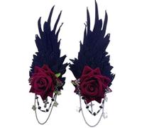 TIANQUXNGI Stylish Wing Hair Clip with Double Layer Embroidery Cosplay Hairpieces Hair Accessory for Kids Teens and Adults