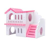TIANQUXNGI Wood Hamster Rat Mouse Hideout House Hut Hamster Nest Wooden Toy Habitats Decor Chinchilla Nest DIY Hideout Hut