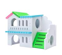 TIANQUXNGI Wood Hamster Rat Mouse Hideout House Hut Hamster Nest Wooden Toy Habitats Decor Chinchilla Nest DIY Hideout Hut