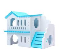TIANQUXNGI Wood Hamster Rat Mouse Hideout House Hut Hamster Nest Wooden Toy Habitats Decor Chinchilla Nest DIY Hideout Hut