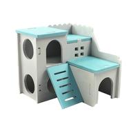TIANQUXNGI Wood Hamster Rat Mouse Hideout House Hut Hamster Nest Wooden Toy Habitats Decor Chinchilla Nest DIY Hideout Hut