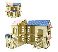 TIANQUXNGI Wooden Hamster Villa House Small Pets Hideout Nesting Habitat for Gerbils Chinchillas Guinea Pigs Small Animals 5 Styles