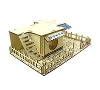 TIANQUXNGI Wooden Hamster Villa House Small Pets Hideout Nesting Habitat for Gerbils Chinchillas Guinea Pigs Small Animals 5 Styles