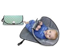 TianranRT Nappy Changing Tables, 3 in 1 Travel Outdoor Home Waterproof Hands Clean Changing Pad Portable Diaper Clutch Changing Station Foldable Diaper Storage Bag Tote Cover Mat (Green)