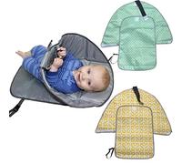TianranRT Nappy Changing Tables, 3 in 1 Travel Outdoor Home Waterproof Hands Clean Changing Pad Portable Diaper Clutch Changing Station Foldable Diaper Storage Bag Tote Cover Mat (Yellow)