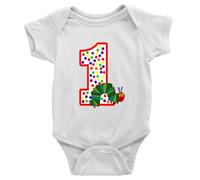 tiansiaben 1st Birthday Hungry CaterpillarInfant Romper Cotton Baby Short Sleeve Bodysuit Novelty Jumpsuit Cloths For Baby