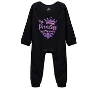 tiansiaben Baby Bodysuit-The Princess Arrived Baby Romper,My Cute Princes Long Sleeve Rompers Crawling Outfit for Newborn 0-3 Month Black