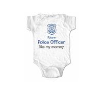 tiansiaben Future Police Officer Like My Mommy Baby Bodysuit