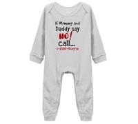 tiansiaben If Mommy & Daddy Say No Call-1800-Auntie Unisex Baby Rompers One-Piece Outfits