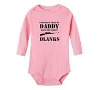 tiansiaben I'm Proof That My Daddy Doesn't Shot Blanks Baby Clothing Long Sleeve Infant Rompers