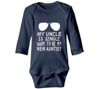 tiansiaben My Uncle Is Single Funny Baby Bodysuit Infant Newborn Romper