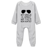 tiansiaben My Uncle Is Single Funny Baby Bodysuit Infant Newborn Romper