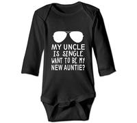 tiansiaben My Uncle Is Single Funny Baby Bodysuit Infant Newborn Romper