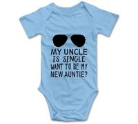 tiansiaben My Uncle Is Single Funny Baby Bodysuit Infant Newborn Romper
