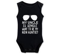 tiansiaben My Uncle Is Single Funny Baby Bodysuit Infant Newborn Romper