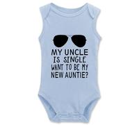 tiansiaben My Uncle Is Single Funny Baby Bodysuit Infant Newborn Romper