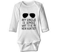 tiansiaben My Uncle Is Single Funny Baby Bodysuit Infant Newborn Romper