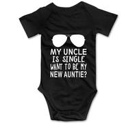 tiansiaben My Uncle Is Single Funny Baby Bodysuit Infant Newborn Romper