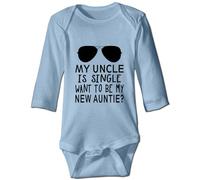 tiansiaben My Uncle Is Single Funny Baby Bodysuit Infant Newborn Romper