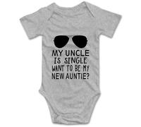 tiansiaben My Uncle Is Single Funny Baby Bodysuit Infant Newborn Romper