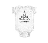 tiansiaben Relax My Daddy's a Scientist Baby Bodysuit