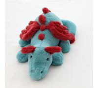 TIANSTON Cute Flying Dragon Plush Toy Kawaii Fluffy Dragon with Wings Stuffed Animal Pillow Doll for Kids Birthday Gift 30cm Green