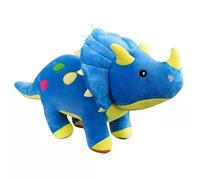 TIANSTON Kawaii Giant Stegosaurus Plush Toy Soft Triceratops Plush Dinosaur Doll Stuffed Toy For Kids Birthday Gifts Blue 40cm