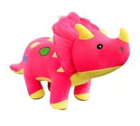 TIANSTON Kawaii Giant Stegosaurus Plush Toy Soft Triceratops Plush Dinosaur Doll Stuffed Toy For Kids Birthday Gifts Red 40cm