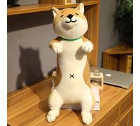 TIANSTON Kawaii Shiba Inu Dog Plush Toy Cute Cat Pillow Stuffed Animal Doll Sleeping Hugging Pillow For Kids/Girls Gift 120cm Brown Dog