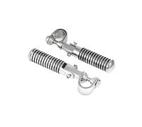 Tiantian - Store 2pcs Motorcycle Foot Pegs 1''-1.2" Crash Bar Foldable Footpegs Universal Footrest Mount Cafe Racer Old School(Chrome)