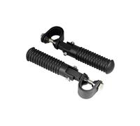 Tiantian - Store 2pcs Motorcycle Foot Pegs 1''-1.2" Crash Bar Foldable Footpegs Universal Footrest Mount Cafe Racer Old School(Black)