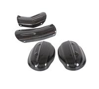 Tiantian - Store Carbon Fiber Engine Cylinder Guard Head Valve Cover Pipe Heat Shield Cover Compatible With BMW R18 R 18 2021 2022 2023(One Set)