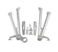 Tiantian - Store Motorcycle Rear Passenger Foot Pegs Footrest Bracket Compatible With Suzuki GSXR GSX-R 600 750 2011-2022(Silver)