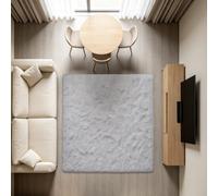 TIANTMIN Area Rugs for Bedroom Shaggy Soft 240x240cm Light Grey | Shaggy Rug Carpets Modern, Underside, Washable Super Soft For Living Room Super Soft Area Carpet