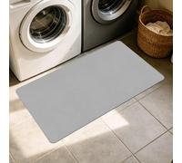 TIANTMIN Stone Bath Mat 40 x 165 cm Highly Absorbent Natural Diatomaceous Earth Shower Mat Extra Soft for Shower, Bathtub, Toilet and Guest Bathroom, Light Grey