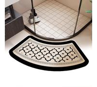 TIANTOO Absorbent Bath Mat, Diatomaceous Earth Shower Mat, Anti-slip, Super Water Absorption/Quick Dry, Can Be Curled at Will/Multi-function, for Corner Shower,45 * 90cm,A