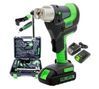 TIANTOO Cordless Electric Flaring Tool Kit, 1/4" - 3/4" Copper Flaring Tool, 2 in 1 Metric And Inch, 5 S/Fast Flaring, with Pipe Cutter + Deburrer, for Soft Copper/Aluminum/Pipes,Green