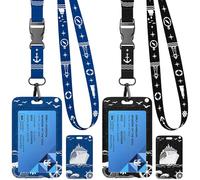 tiantprt 2 Pack Cruise Lanyard for Ship Cards, Printed Design Cruise Ship Lanyards with Heavy Duty ID Badge Holders & Detachable Buckle, Cruise Essentials 2026 for Carnival, Royal Caribbean, MSC, NCL