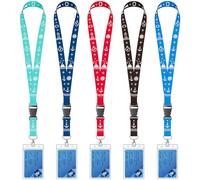 tiantprt Cruise Lanyard for Ship Cards, 5 Pack Cruise Ship Lanyards with Waterproof ID Badge Holders & Detachable Buckle, Cruise Essentials 2026 for Carnival, Royal Caribbean, MSC, NCL