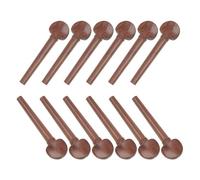 tianwandong 12 Pcs/Set Oud String Axis Ebony with Fish Eyes Oud Lute Tuning Shaft Replacement Parts Musical Instrument Accessories(Mahogany)