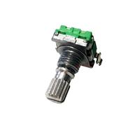 tianwandong 2pcs/lot EC11 Rotary Encoder F11E With Push Button Switch 20 Position detents 5Pins Horizontal Type 15MM Plum Shaft