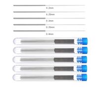 tianwandong 50 Pcs 3D Printer Stainless Steel Nozzle Cleaning Needles Tool 0.15mm 0.2mm 0.25mm 0.3mm 0.35mm 0.4mm Drill For V6 MK8 Nozzle(0.35mm)