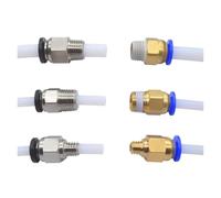 tianwandong 5pcs Fitting PC4-01 PC6-01 PC4-M6 Straight Pneumatic Fitting Push Connector Feeding 1.75/3.0mm Filament PTFE Tube 2/4mm(Blu,PC4-01)